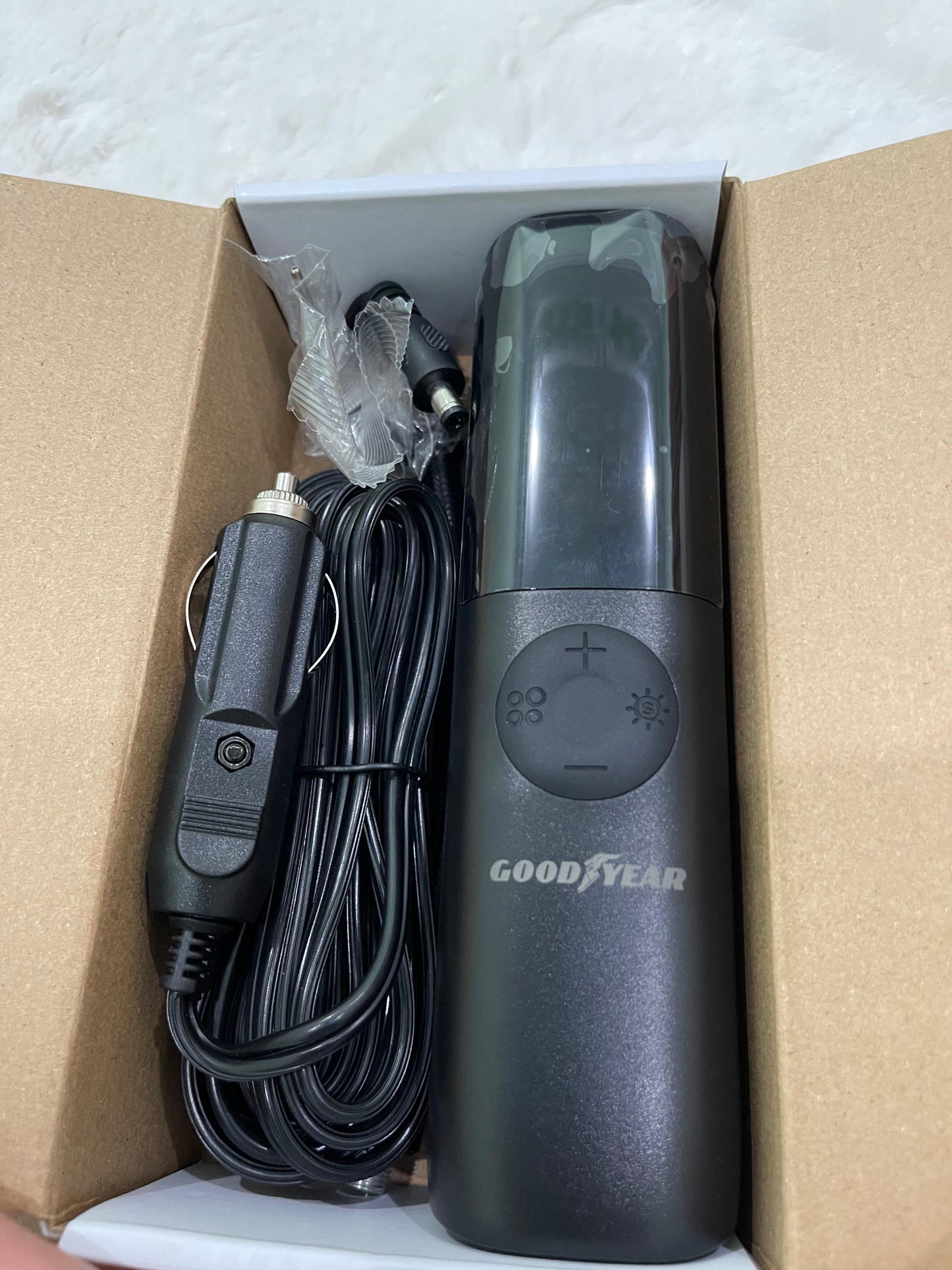 Goodyear Portable Digital Tyre Inflator – Compact 12V Air Compressor Pump with Auto Cut-Off & LED Light