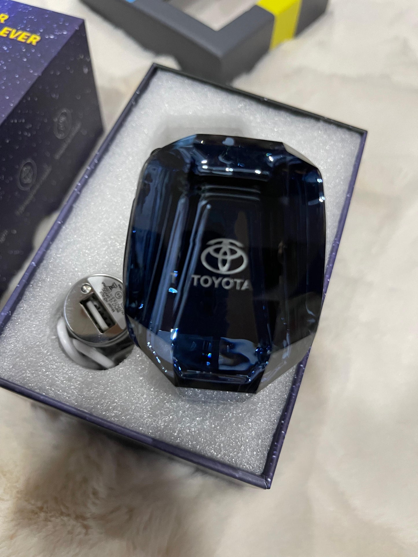 7-Color LED Crystal Gear Shift Knob – Touch Activated | Universal Fit with Optional Logos