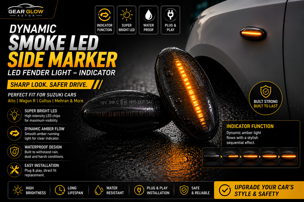 Smoke Fender Side Indicators for Suzuki Alto Wagon R Cultus Mehran