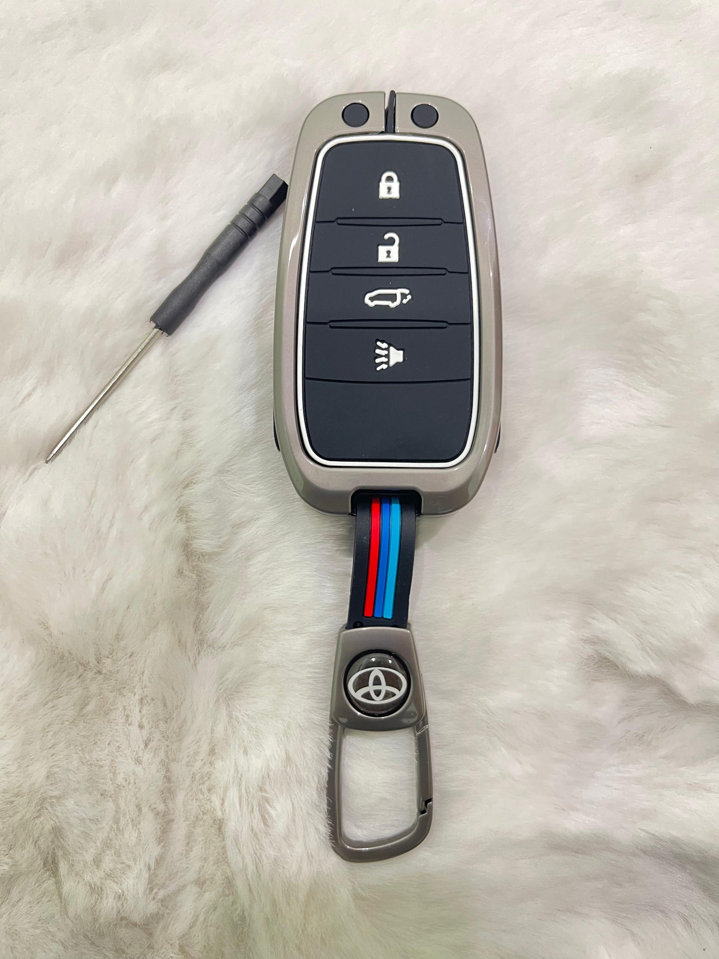 Fortuner 2017–2024 Premium Metal Key Case – Zinc Alloy Protection