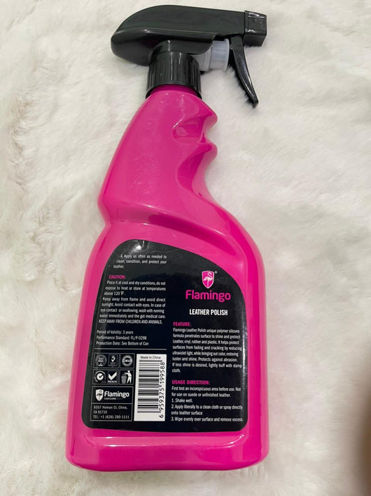Flamingo Car Leather Polish 500ml – Shine, Protect & Restore Leather
