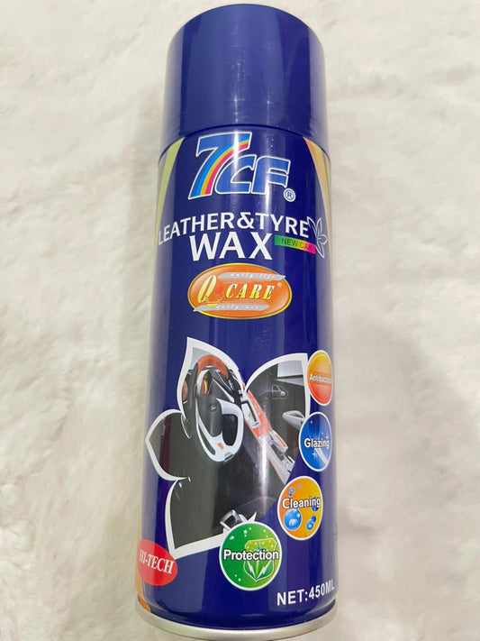 7CF Dashboard, Leather & Tyre Wax Spray 450ml – Shine, Protect & Refresh