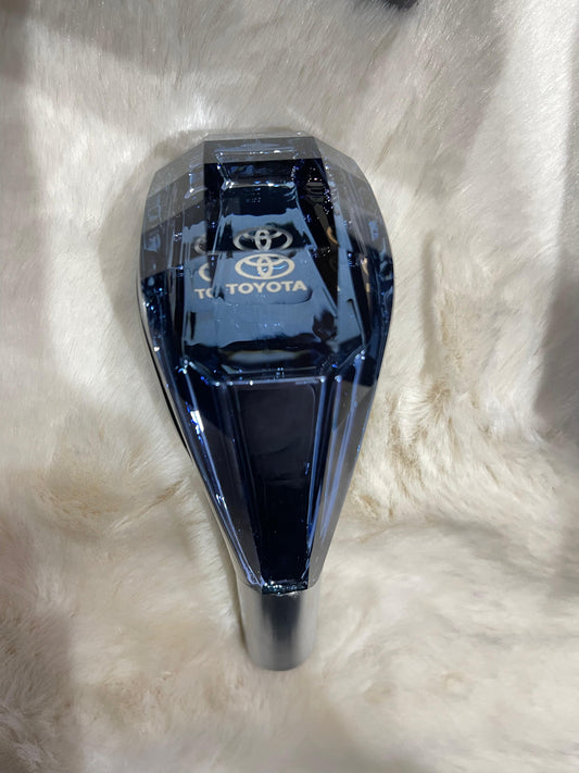 7-Color LED Crystal Gear Shift Knob – Touch Activated | Universal Fit with Optional Logos