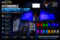 Gear Glow Autos 4 piece car atmosphere lights remote control interior LED lamp