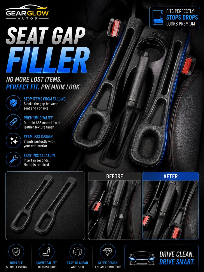 Car Seat Gap Filler – Universal Fit Premium Interior Organizer